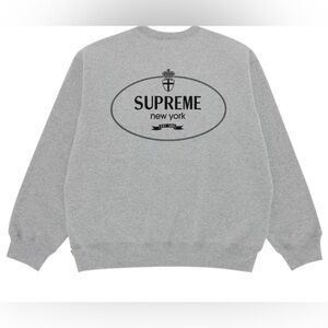 Supreme Crest Crewneck Heather Grey FW24